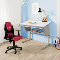 KID GAME AL - Kinderdrehstuhl Schwarz/Rot