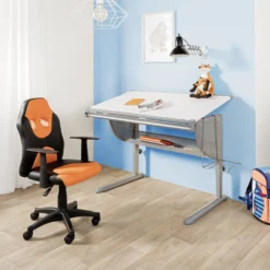 KID GAME AL - Kinderdrehstuhl Schwarz/Orange