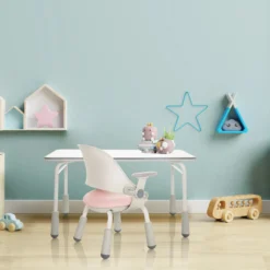 KID GRO SET | Starterset Schreibtisch - Kinderstuhl Rosa