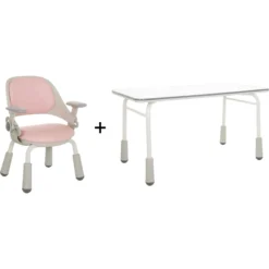 KID GRO SET | Starterset Schreibtisch - Kinderstuhl Rosa