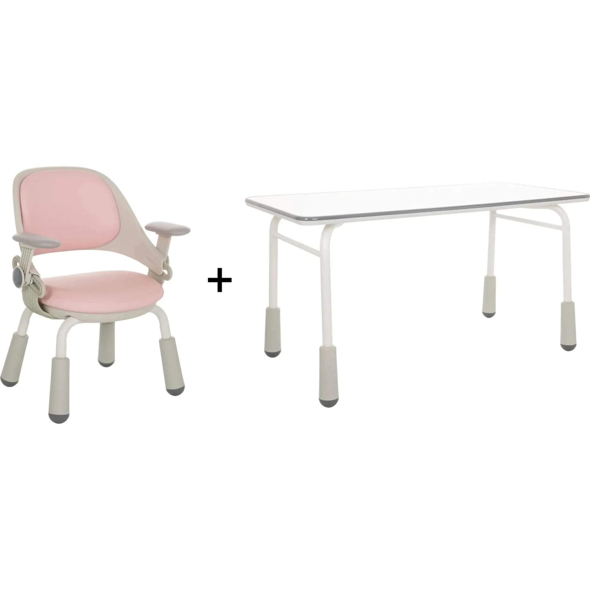 KID GRO SET | Starterset Schreibtisch - Kinderstuhl Rosa