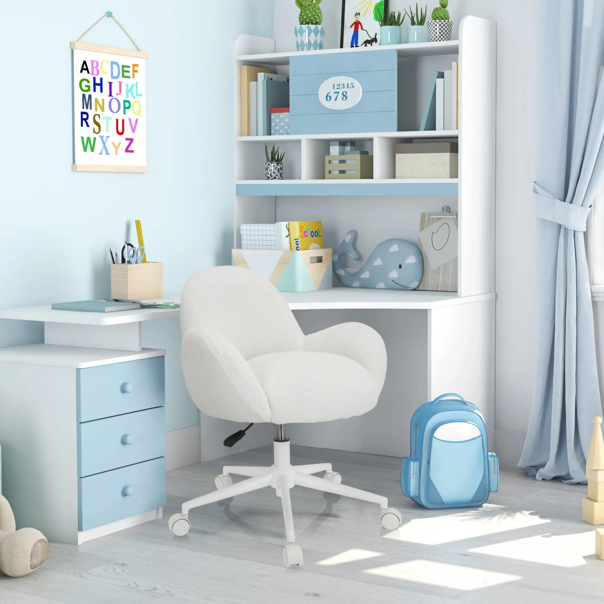 KID TEDDY I - Kinderdrehstuhl Weiß