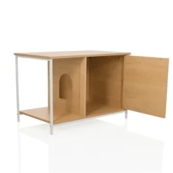 KITTYHOME 1 - Katzenhaus Weiß/Buche