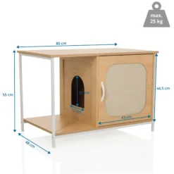 KITTYHOME 1 - Katzenhaus Weiß/Buche