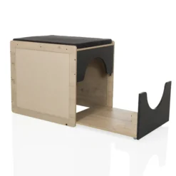 KITTY PAWBOX 2 - Katzenhaus Schwarz/Eiche