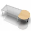 LA60 G / LA80 G / LA160 G Ansatztisch 80x100 Ahorn