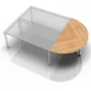 LA60 / LA80 / LA160 Ansatztisch 160x80 Nussbaum