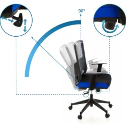 LAVITA - Profi Bürostuhl Schwarz/Blau