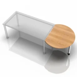 LA60 W / LA80 W / LA160 W Ansatztisch 80x100 Nussbaum