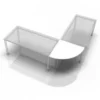 LE90 / LE91 Eckwinkel rund 80x80 Weiß