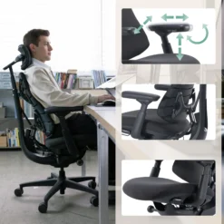 LiberNovo Omni Pro - High End Bürostuhl Dunkelgrau