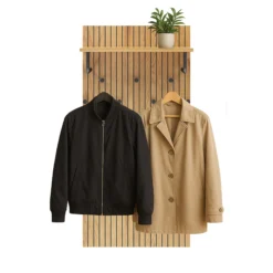 LINNO SPACE - Wandgarderobe Eiche/Schwarz