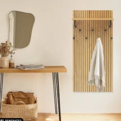 LINNO SPACE - Wandgarderobe Eiche/Schwarz
