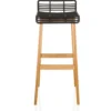 LONSO W - Barhocker Eiche/Schwarz