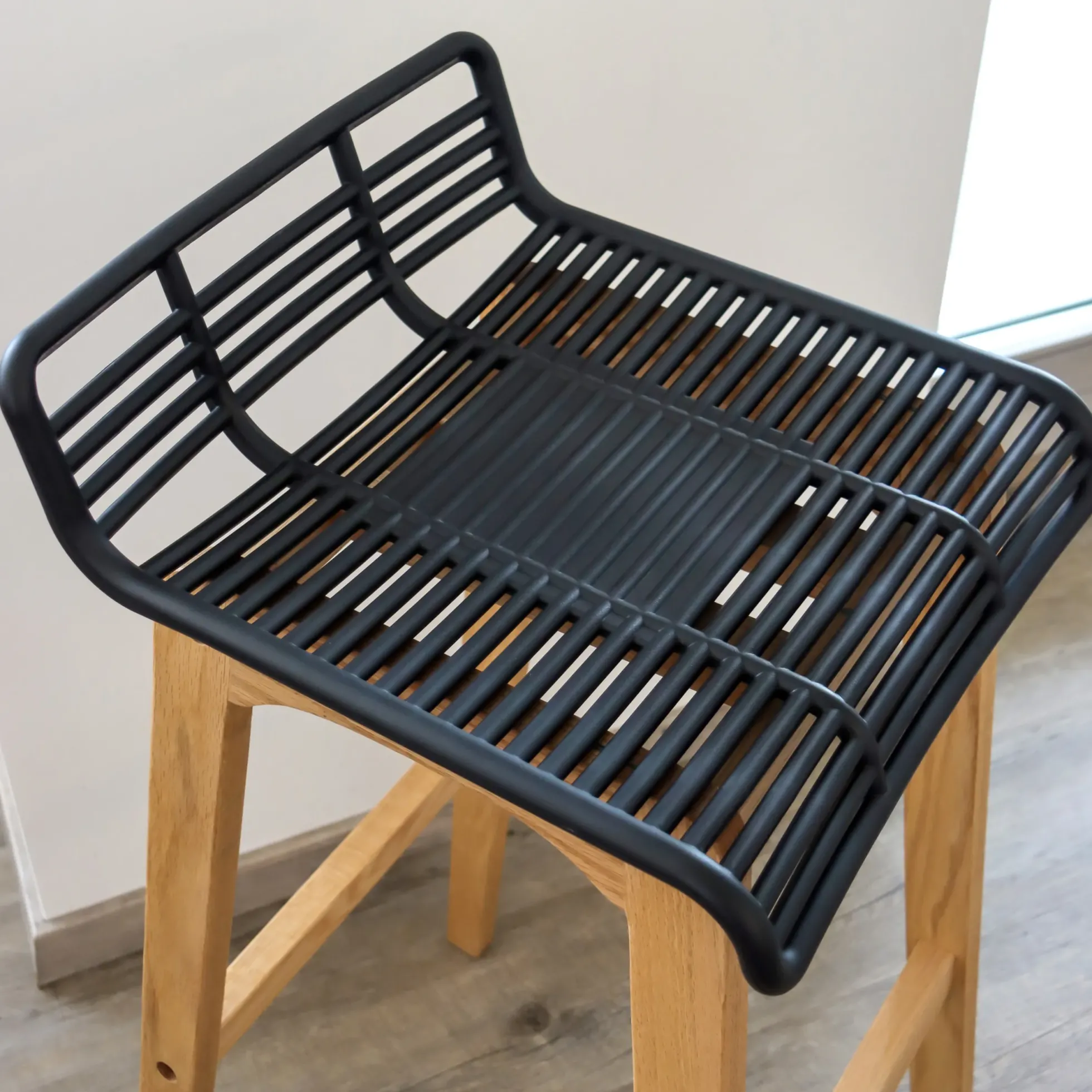 LONSO W - Barhocker Eiche/Schwarz