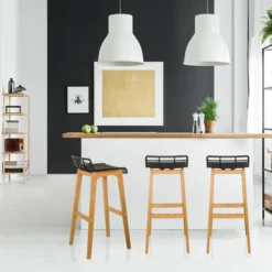 LONSO W - Barhocker Eiche/Schwarz