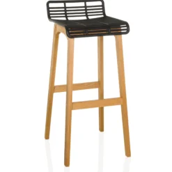 LONSO W - Barhocker Eiche/Schwarz