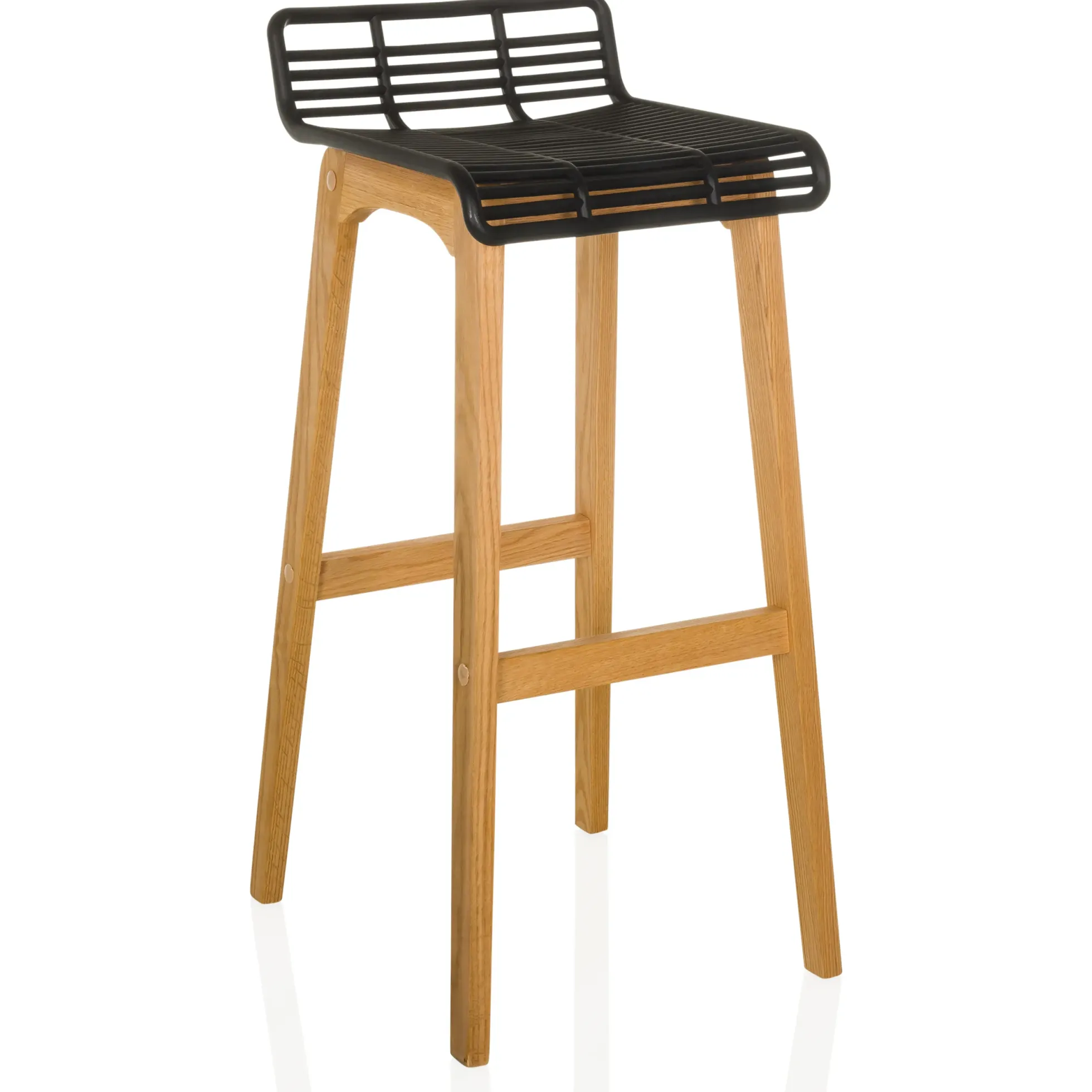 LONSO W - Barhocker Eiche/Schwarz