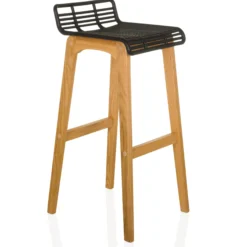 LONSO W - Barhocker Eiche/Schwarz