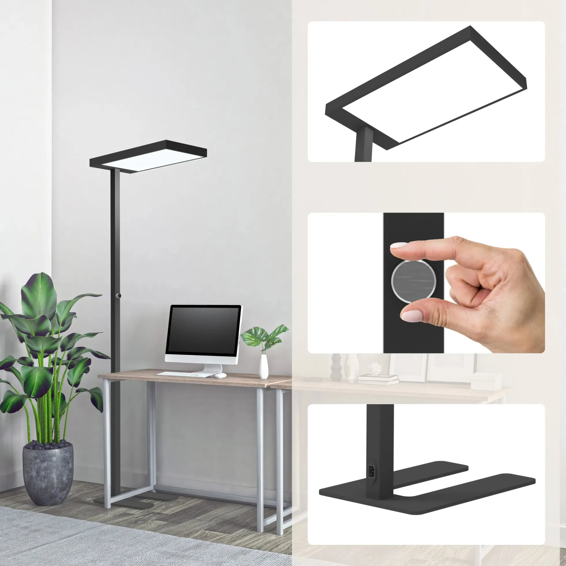 LUMANOVA | LED Stehleuchte - Stehlampe Schwarz
