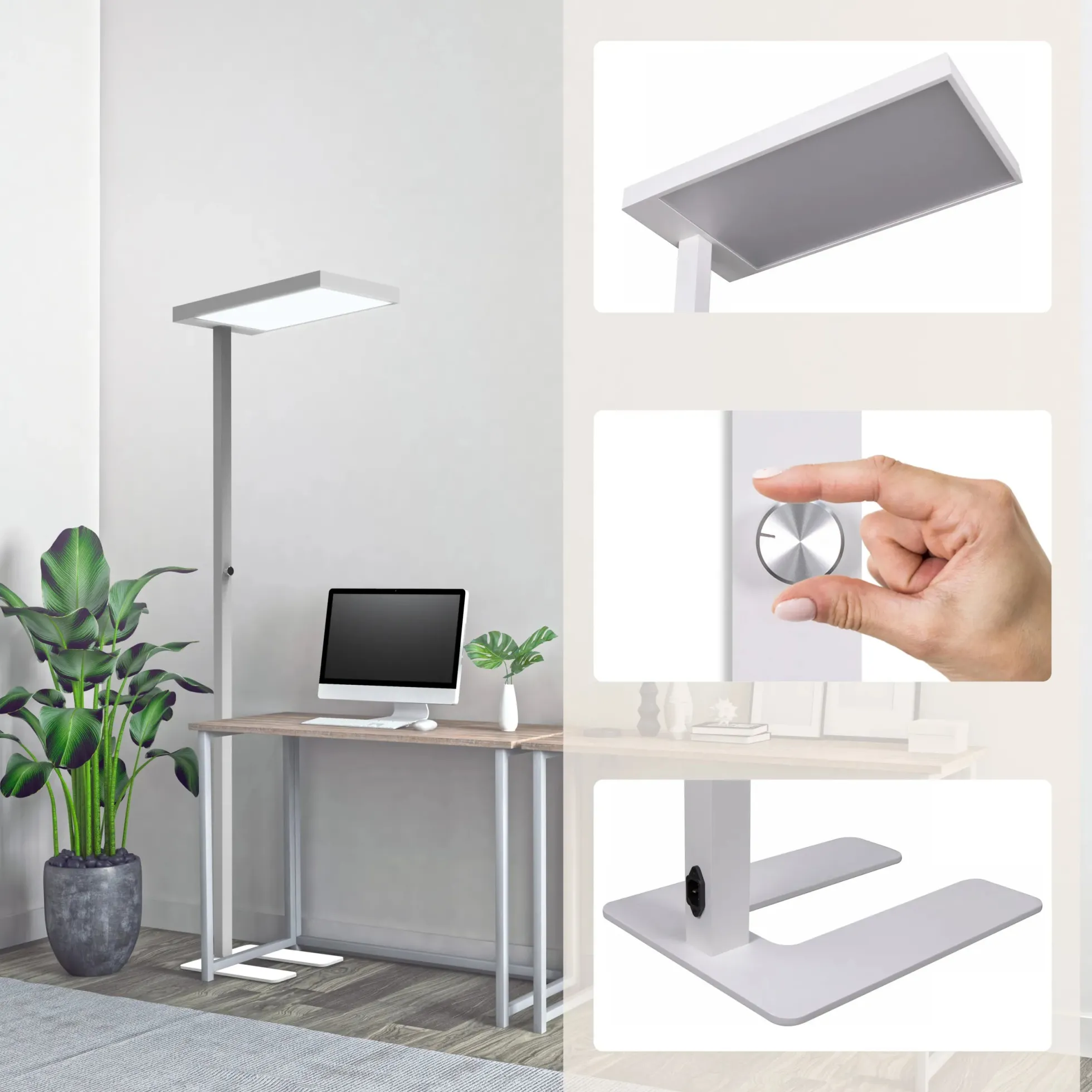LUMANOVA | LED Stehleuchte - Stehlampe Weiß