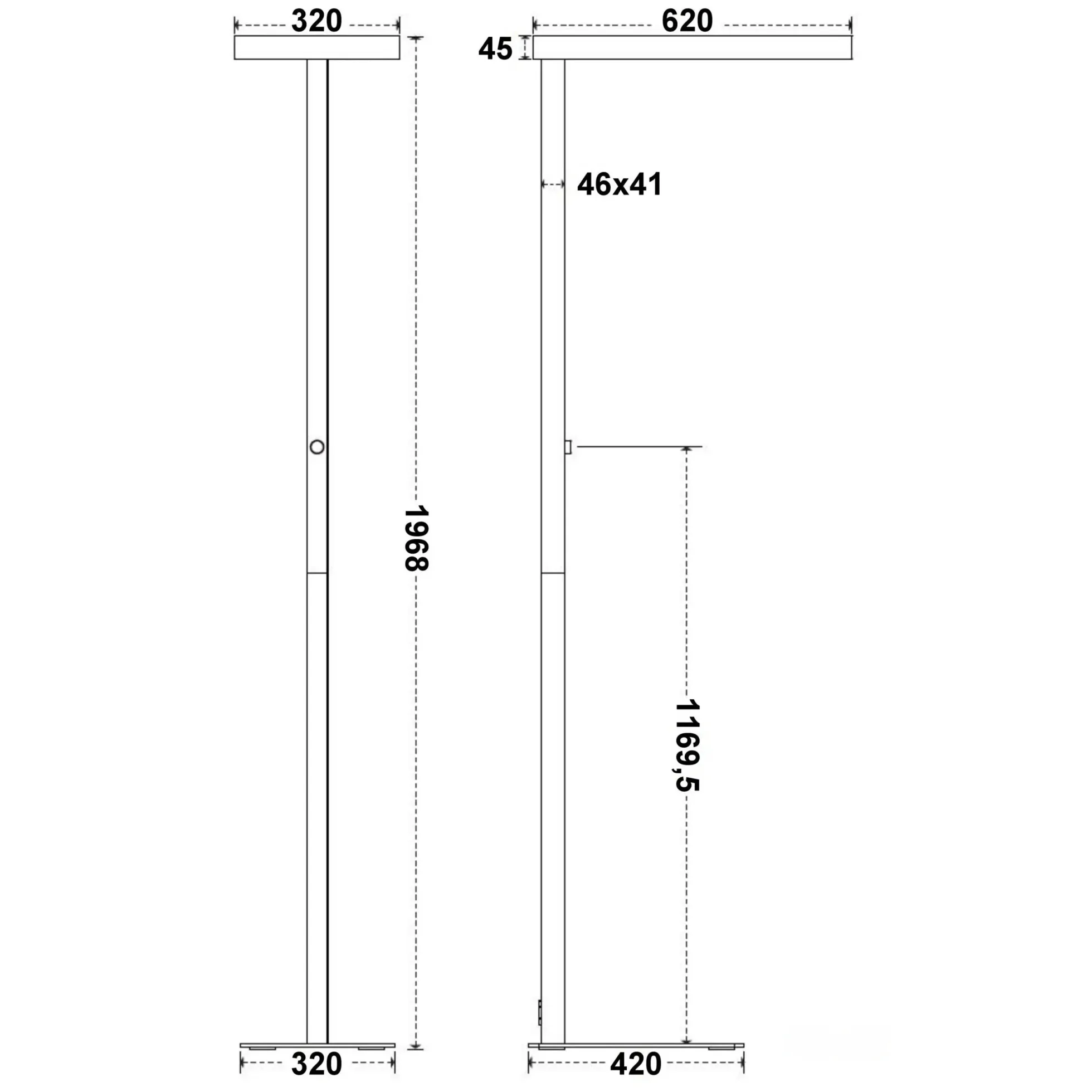 LUMANOVA | LED Stehleuchte - Stehlampe Weiß