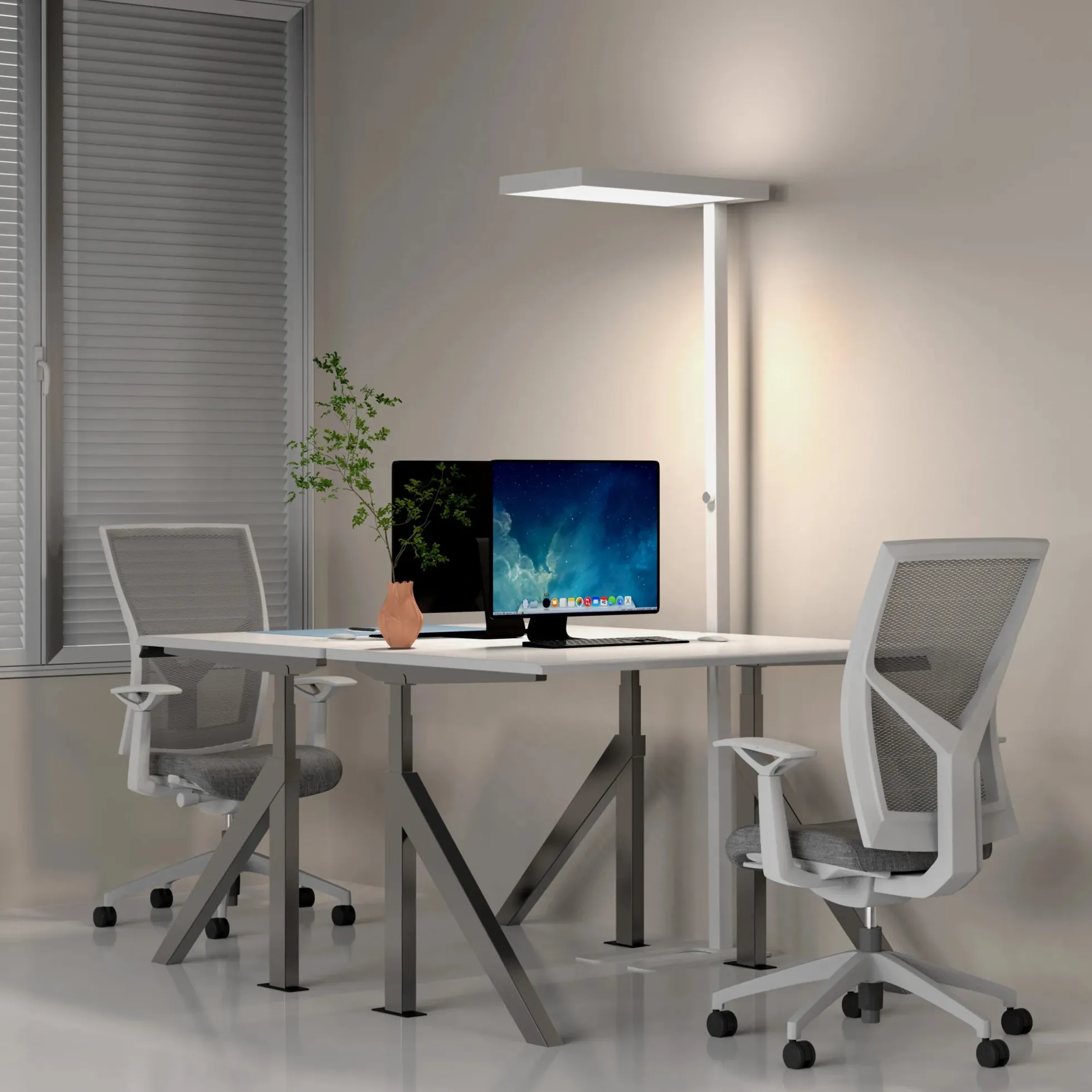 LUMANOVA | LED Stehleuchte - Stehlampe Weiß