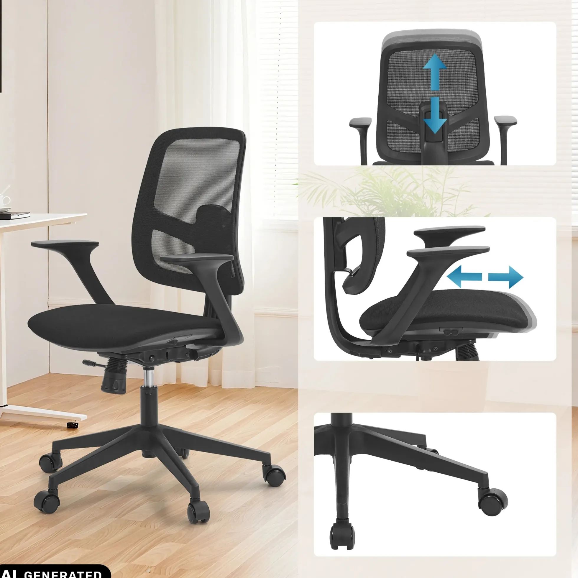 Malio - Home Office Bürostuhl Schwarz