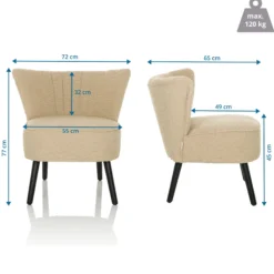 MANISO - Loungesessel Beige