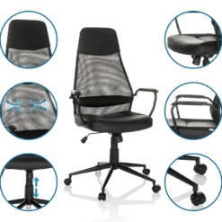 MARCOZ - Home Office Chefsessel Schwarz