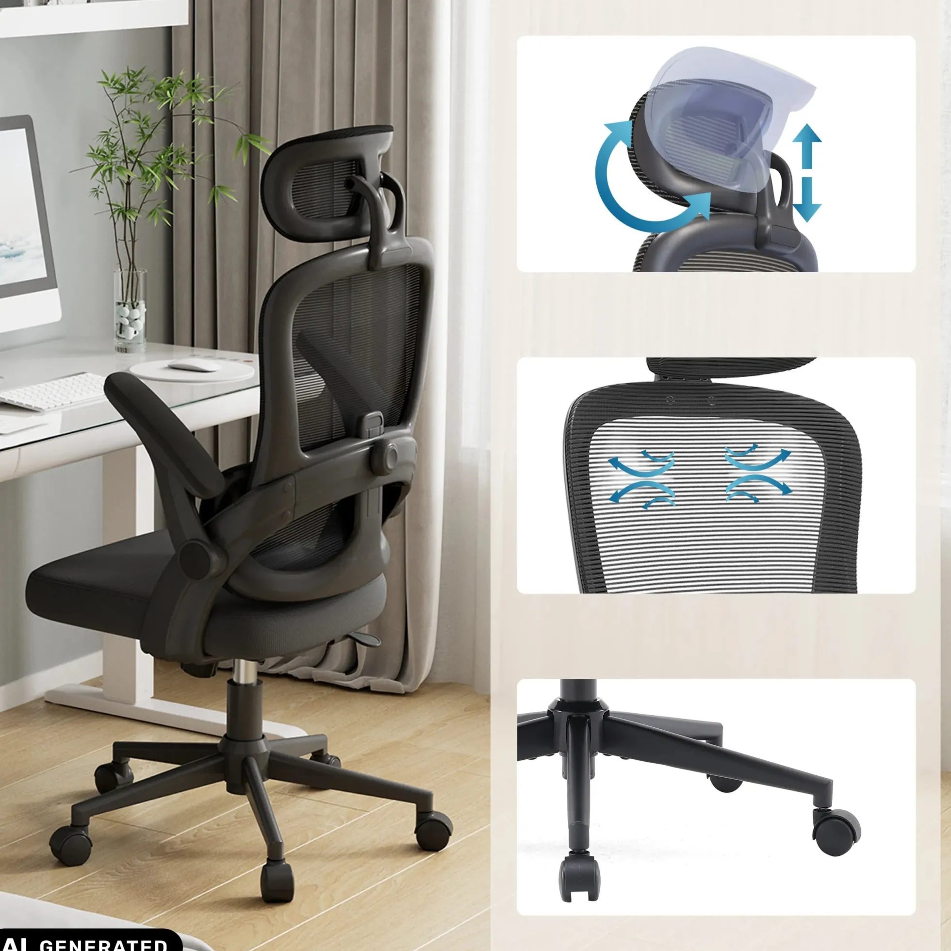 MC102C-M101 | Sihoo - Profi Bürostuhl Schwarz