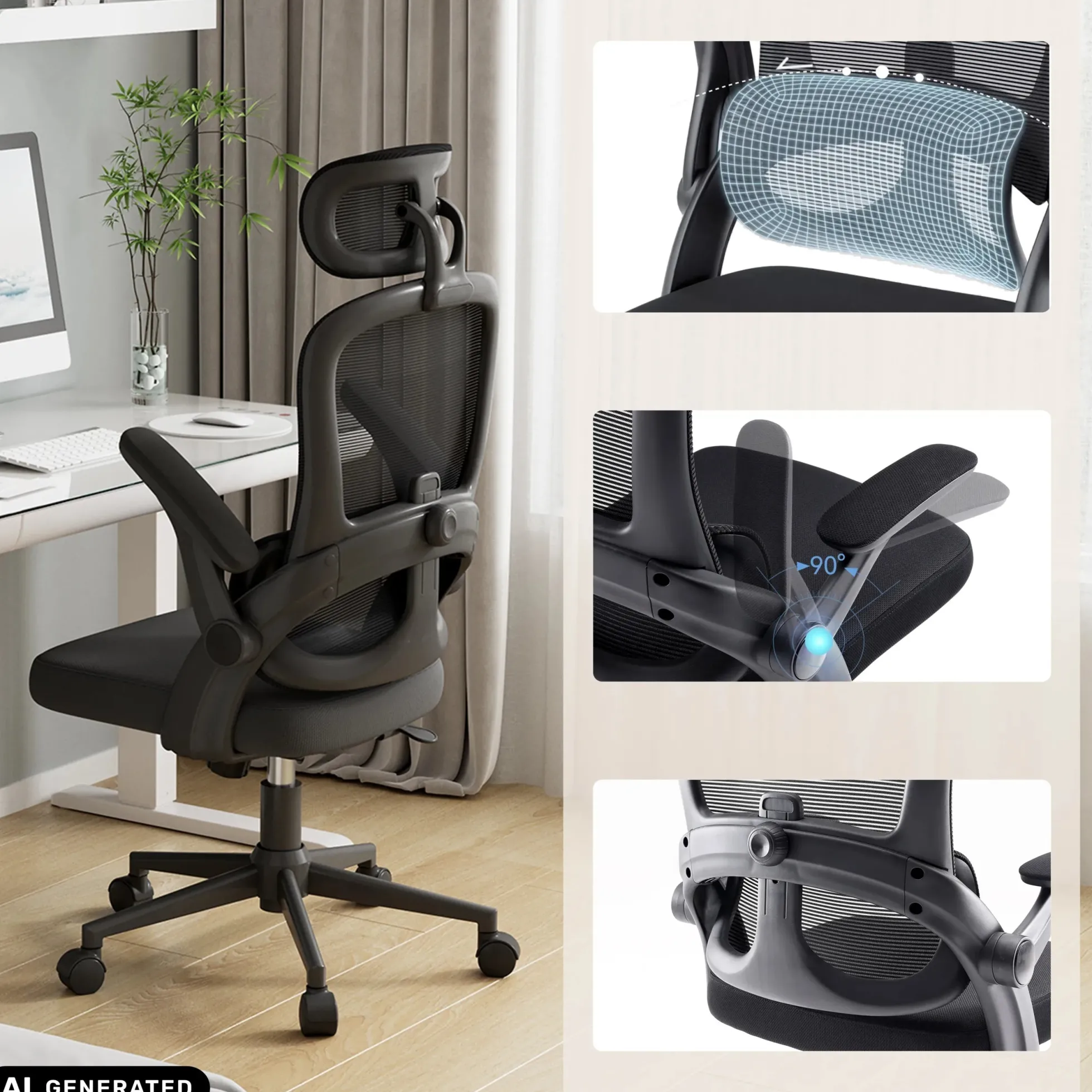 MC102C-M101 | Sihoo - Profi Bürostuhl Schwarz