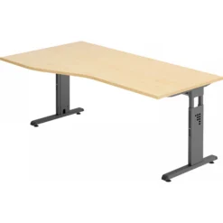 MEGA 18 G | Schreibtisch 180 x 100 höhenverstellbar Ahorn/Graphit