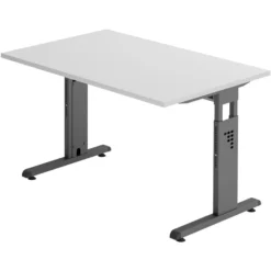 MEGA 12 G | Schreibtisch 120 x 80 höhenverstellbar Grau/Graphit