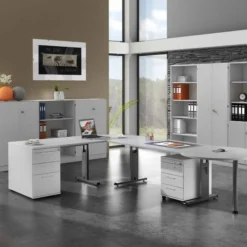 MEGA 12 G | Schreibtisch 120 x 80 höhenverstellbar Grau/Graphit