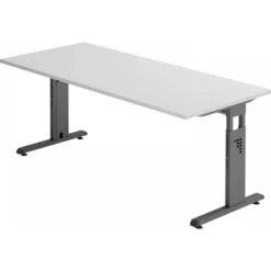 MEGA 19 G | Schreibtisch 180 x 80 höhenverstellbar Grau/Graphit