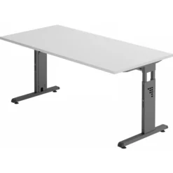 MEGA 16 G | Schreibtisch 160 x 80 höhenverstellbar Grau/Graphit