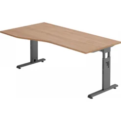 MEGA 18 G | Schreibtisch 180 x 100 höhenverstellbar Nussbaum/Graphit