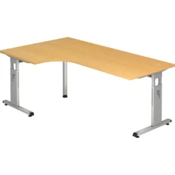 MEGA 82 S | Schreibtisch Buche/Silber