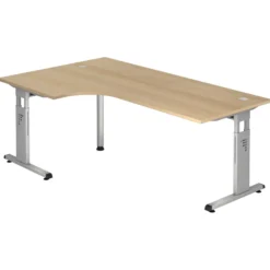 MEGA 82 S | Schreibtisch Eiche/Silber