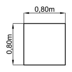 MEGA 8 S | Schreibtisch 80 x 80 höhenverstellbar Eiche/Silber