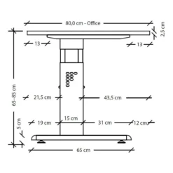 MEGA 12 S | Schreibtisch 120 x 80 höhenverstellbar Buche/Silber