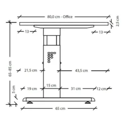 MEGA 16 S | Schreibtisch 160 x 80 höhenverstellbar Nussbaum/Silber