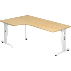 MEGA 82 W | Schreibtisch Ahorn/Weiß