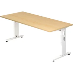 MEGA 19 W 180 x 80 höhenverstellbar Ahorn/Weiß