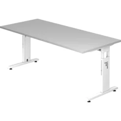 MEGA 19 W 180 x 80 höhenverstellbar Grau/Weiß