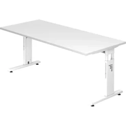 MEGA 19 W 180 x 80 höhenverstellbar Weiß/Weiß