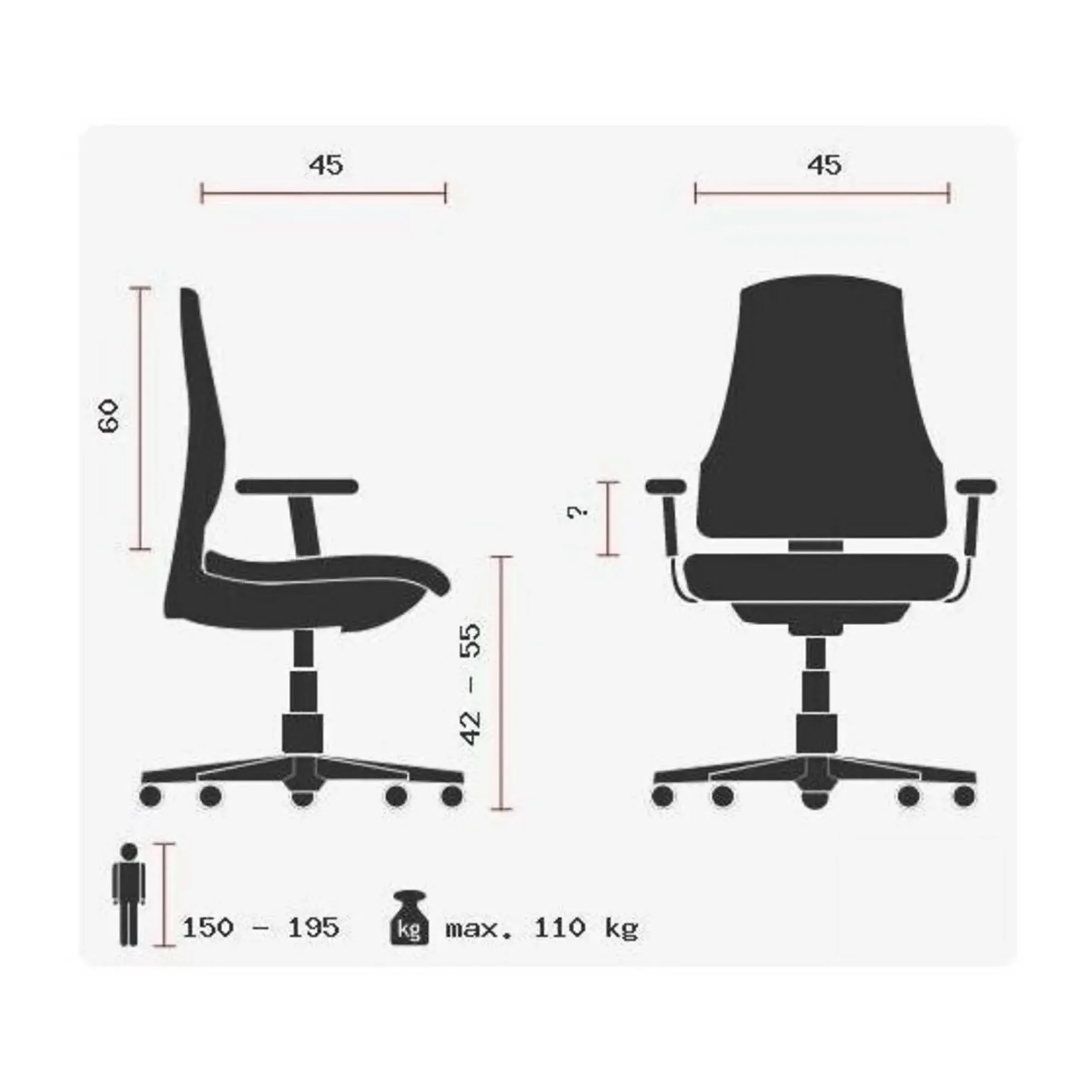 MELBOURNE AL X3 - Profi Bürostuhl Blau