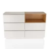 MELMO S - Sideboard Weiß/Eiche