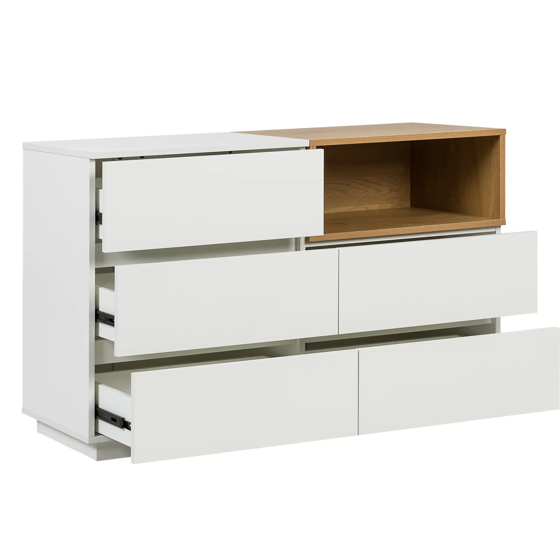 MELMO S - Sideboard Weiß/Eiche